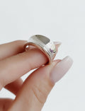 Sterling Silver 925 Medium Concave Ring - view 7