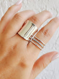 Sterling Silver Triple Adjustable Ring - view 6