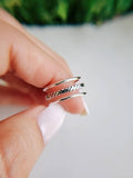 Sterling Silver Triple Adjustable Ring - view 3