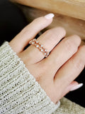 Sterling Silver Rose Gold Eternity Ring - view 8