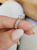 Sterling Silver 925 Engagement Promise Round Cut Ring - view 6