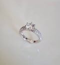 Sterling Silver 925 Engagement Promise Round Cut Ring - view 3