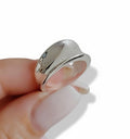 Sterling Silver 925 Medium Concave Ring - view 3