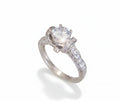 Sterling Silver Promise Engagement Wedding Ring - view 5