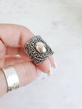 Sterling Silver Solid Concave Bold Ring - view 4