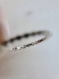 Sterling Silver Gold, Rose Gold Eternity Band - view 8