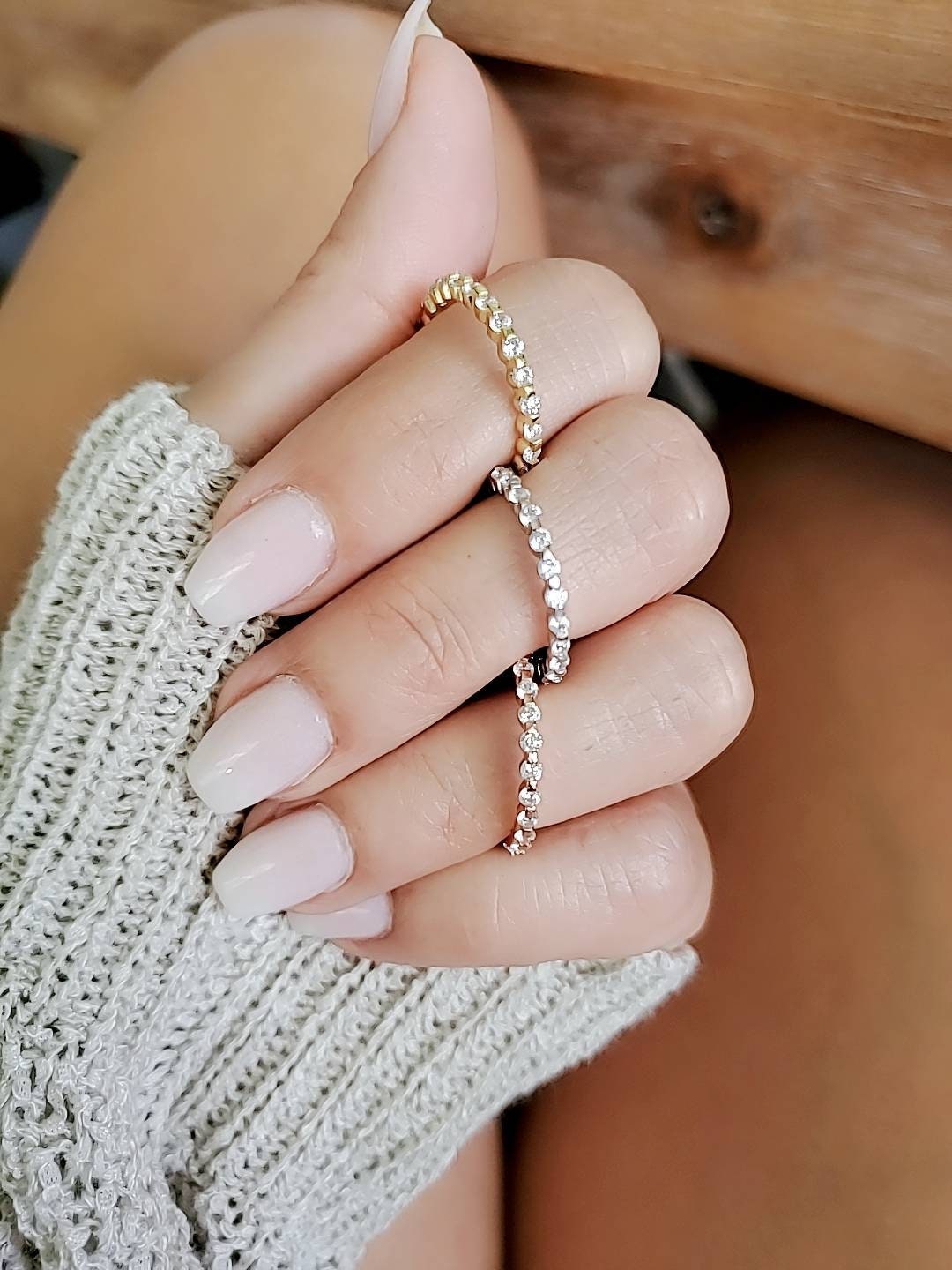 Rose Gold Sterling Silver Ring - view 5