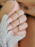 Sterling Silver Gold, Rose Gold Eternity Band - view 4