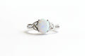 Sterling Silver White Opal Celtic Ring - view 5