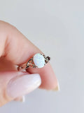 Sterling Silver White Opal Celtic Ring - view 6
