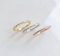 Sterling Silver Gold, Rose Gold Eternity Band