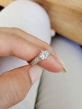 Sterling Silver 925 Engagement Promise Round Cut Ring - view 2