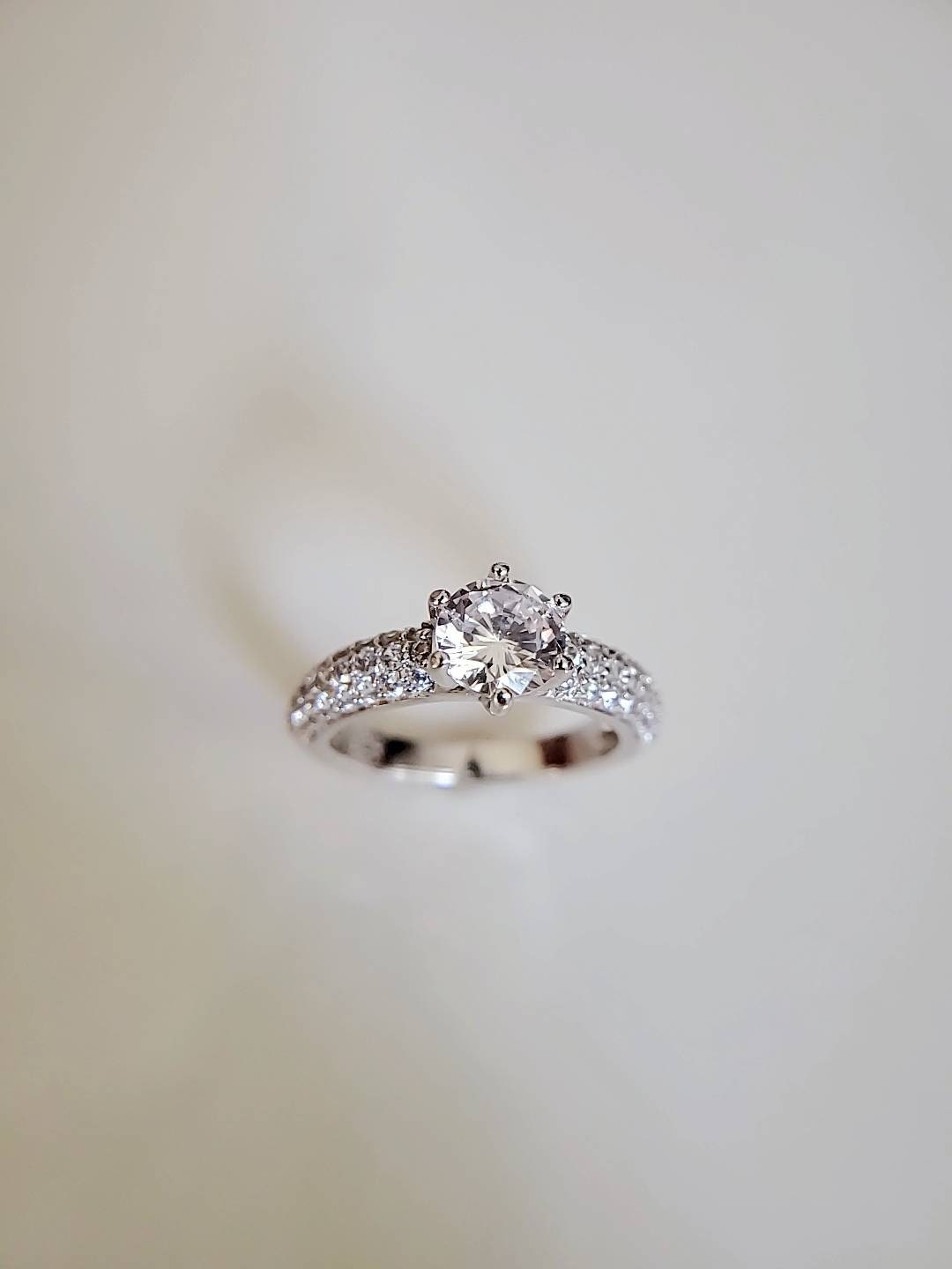 Sterling Silver 925 Engagement Promise Round Cut Ring - view 4