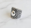 Sterling Silver Solid Concave Bold Ring
