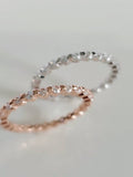 Sterling Silver Gold, Rose Gold Eternity Band - view 5
