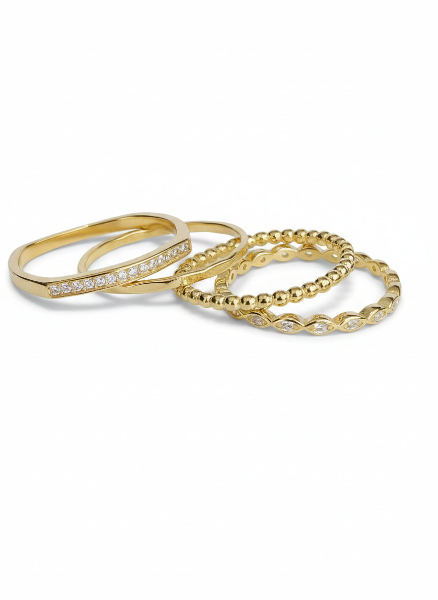Sterling Silver Square Top Band, Gold, Silver or Rose Gold Ring - view 5