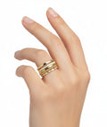 Sterling Silver Square Top Band, Gold, Silver or Rose Gold Ring - view 6
