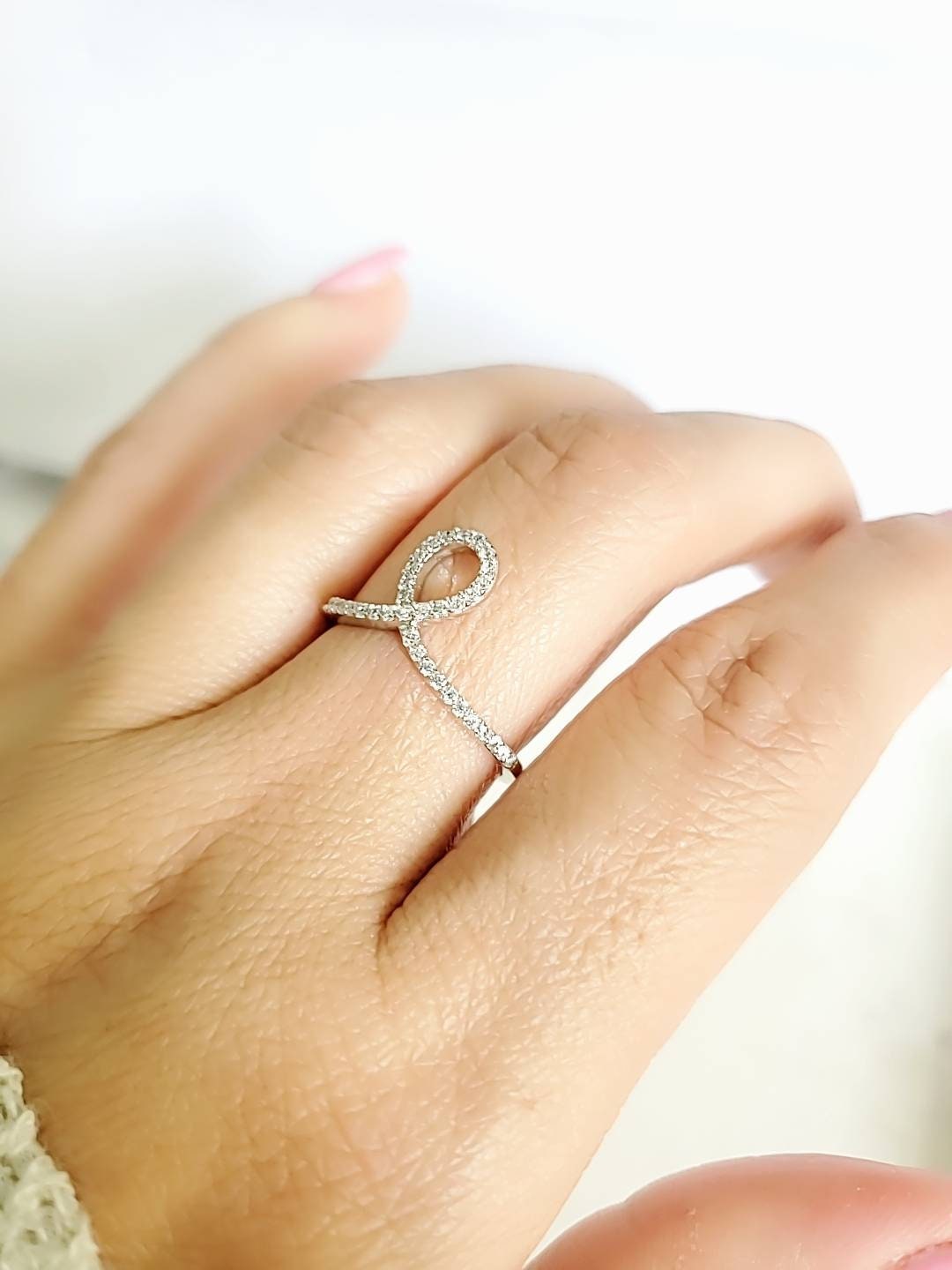 High Polished Unique Curved Ring - view 9