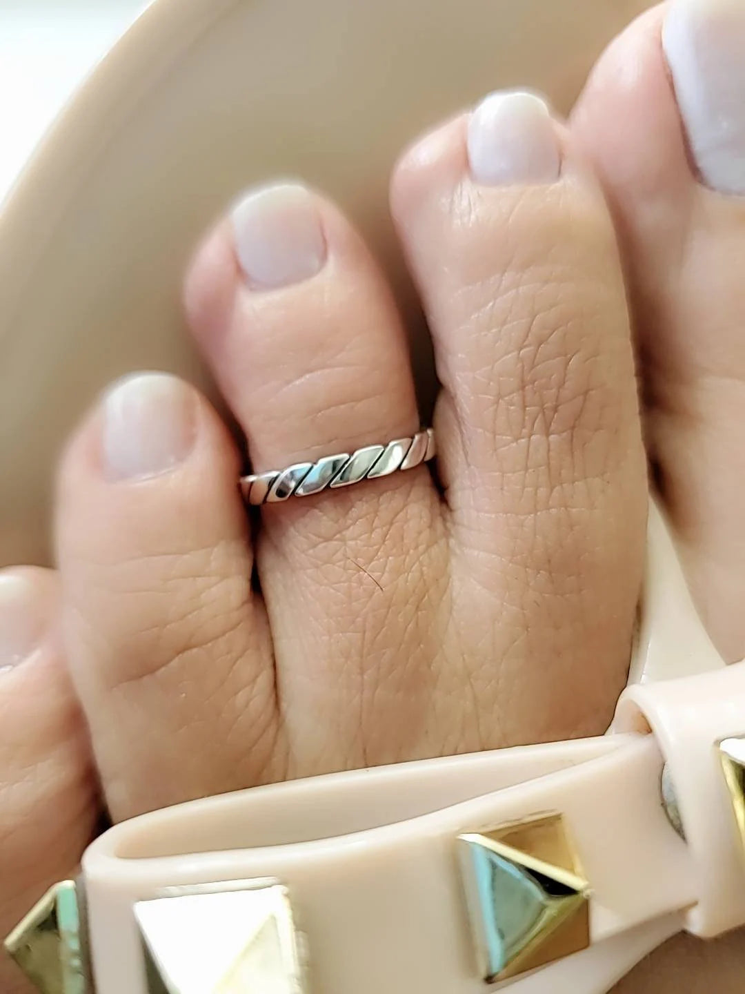 Dainty Midi Toe Sterling Silver Ring - view 6