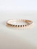 Sterling Silver Dainty Beaded Band Ring - view 7