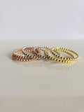 Sterling Silver Dainty Beaded Band Ring - view 4