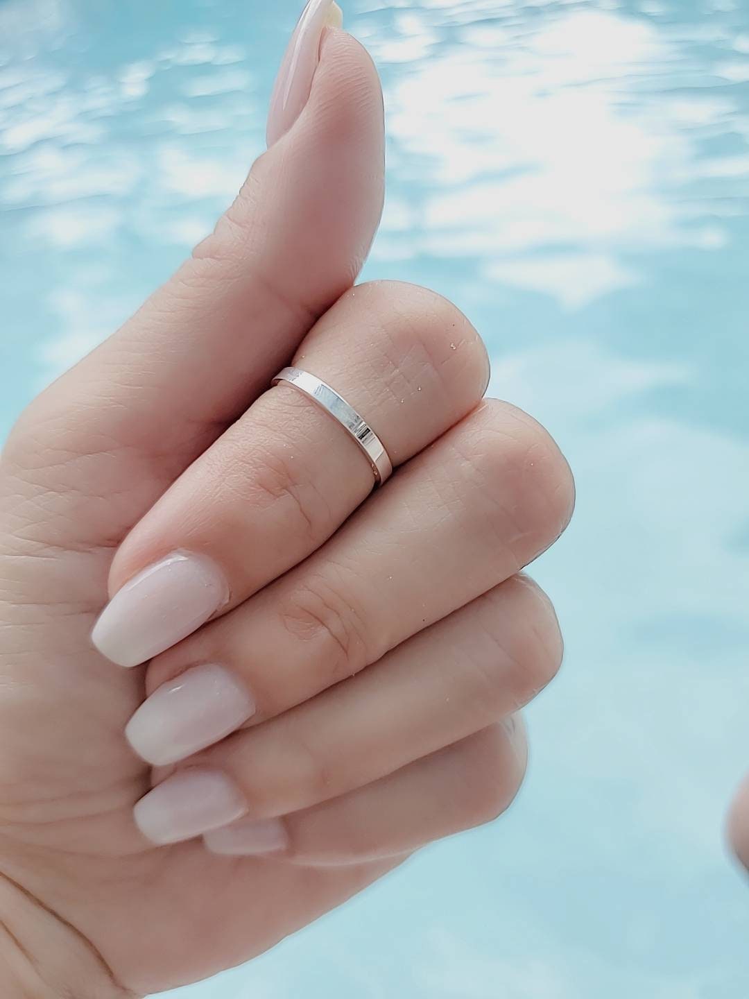 Sterling Silver Flat Band, Toe or Midi Ring - view 4