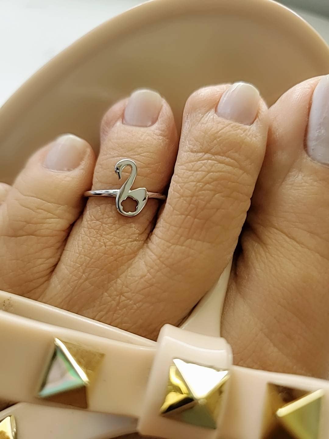 Sterling Silver Swam Toe Ring - view 5