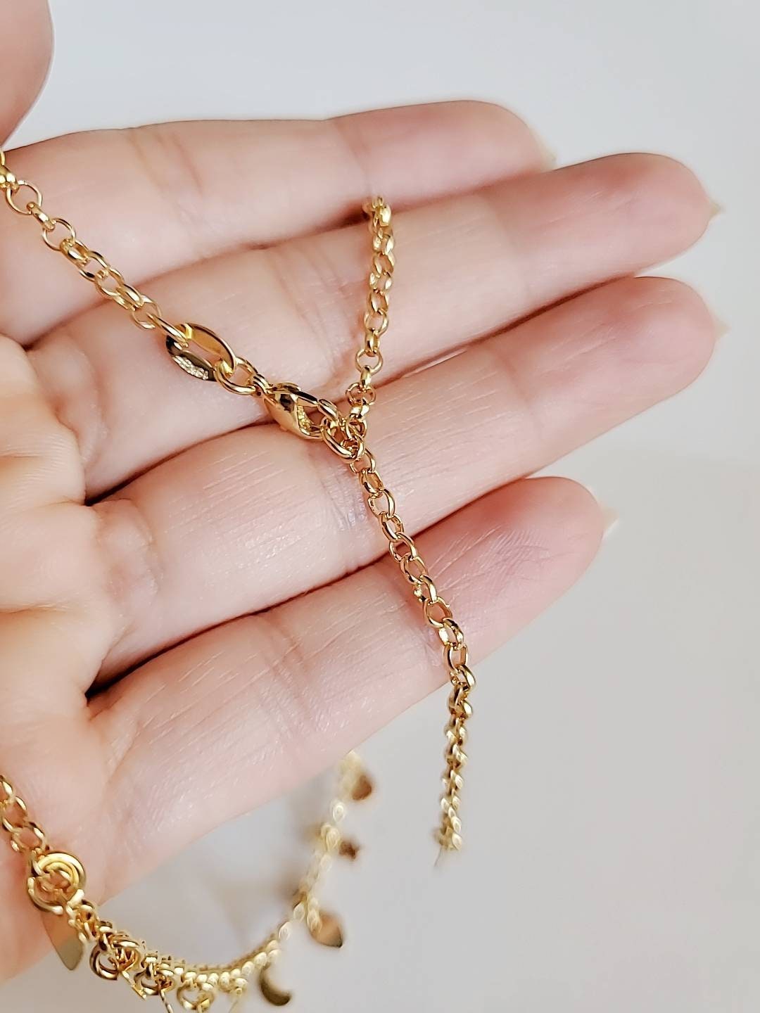 Gold Filled Moon and Stars Choker Chain - view 5
