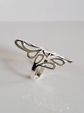 Sterling Silver 925 Shield Leaf Bold Ring - view 9