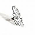 Sterling Silver 925 Shield Leaf Bold Ring - view 5