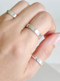 Sterling Silver Soli ld Hammered Band Ring - view 9