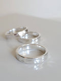 Sterling Silver Soli ld Hammered Band Ring - view 8