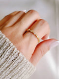 Sterling Silver Gold Eternity Band Ring - view 2