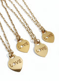 Gold Heart Statement Pendant Chain