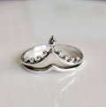 Sterling Silver Dainty Beaded Crown Ring - view 6