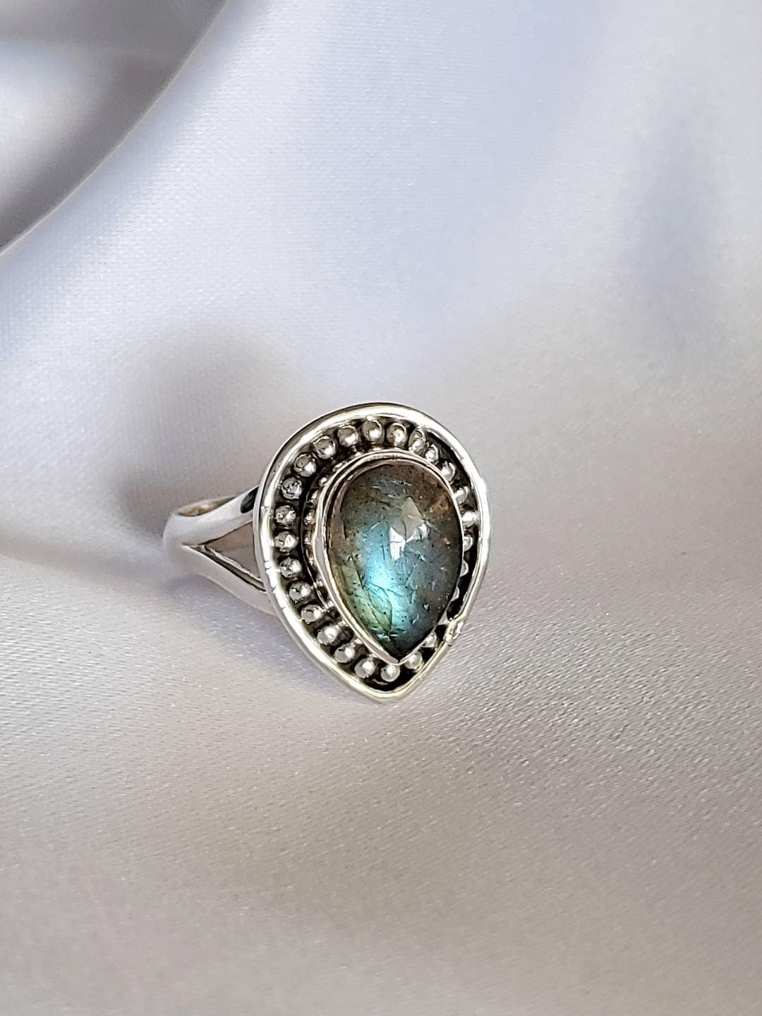 Labradorite Teardrop Ring - view 9