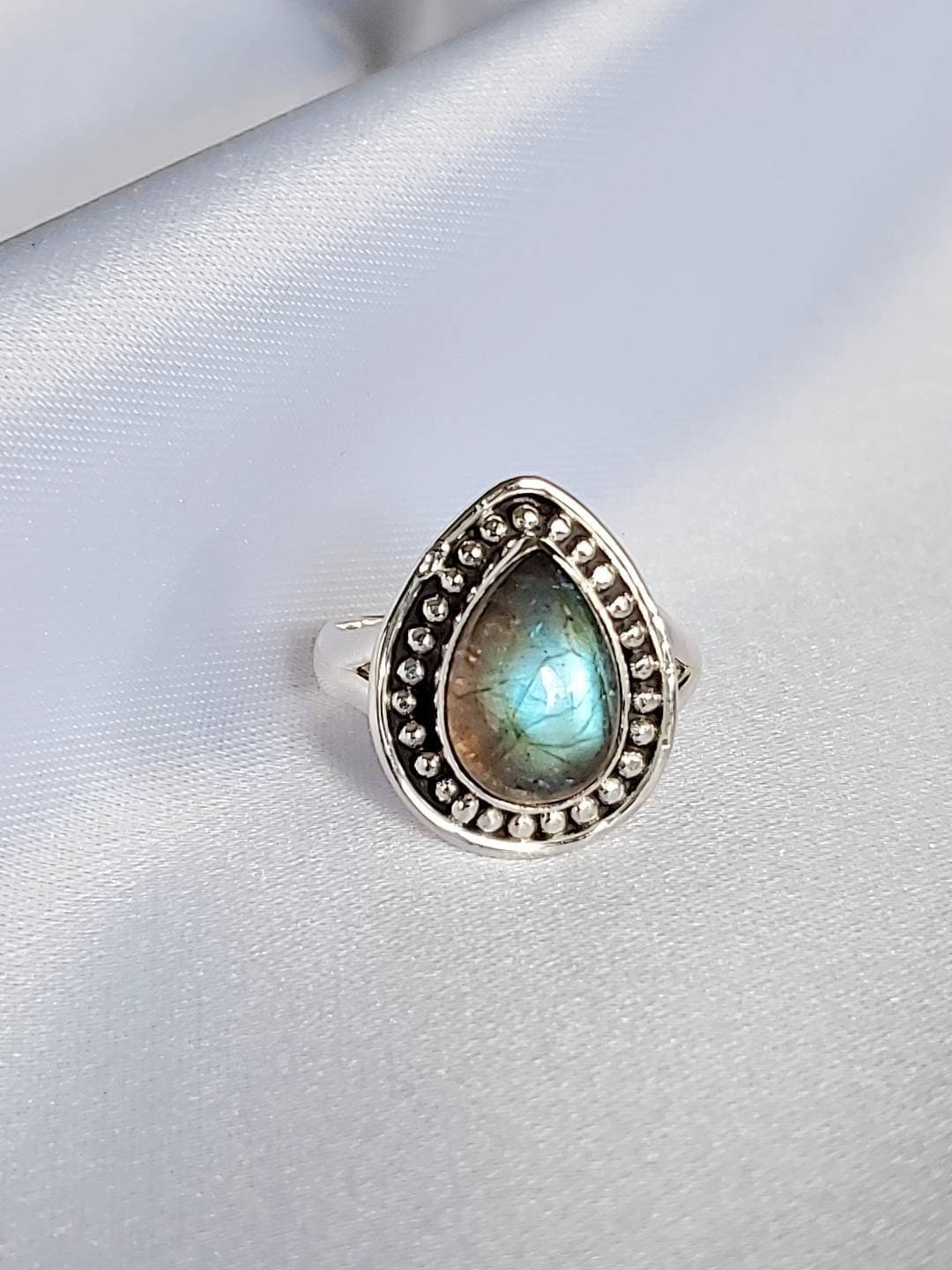 Labradorite Teardrop Ring - view 2