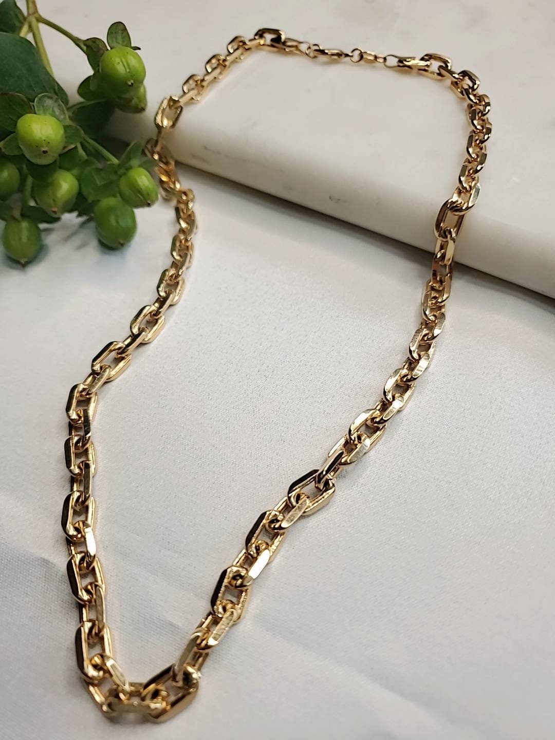 Gold Filled Statement Chain Necklace - view 6