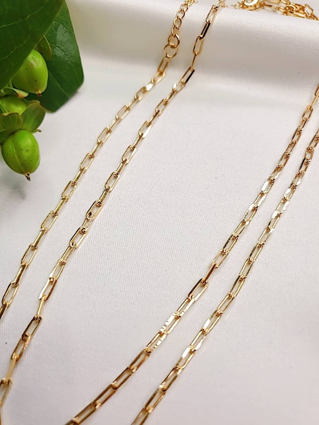 Gold Filled Paper Clip Chain - view 5