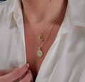 Gold Filled Starburst and Moon Pendant - view 3