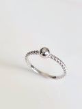 Sterling Silver Single Beaded Ring - view 5