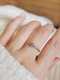 Sterling Silver Single Beaded Ring - view 9