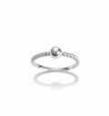 Sterling Silver Single Beaded Ring