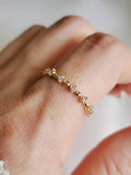 Sterling Silver Gold Eternity Band Ring - view 4