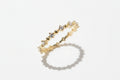 Sterling Silver Gold Eternity Band Ring