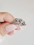 Sterling Silver Single Beaded Ring - view 7