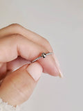 Sterling Silver Single Beaded Ring - view 10
