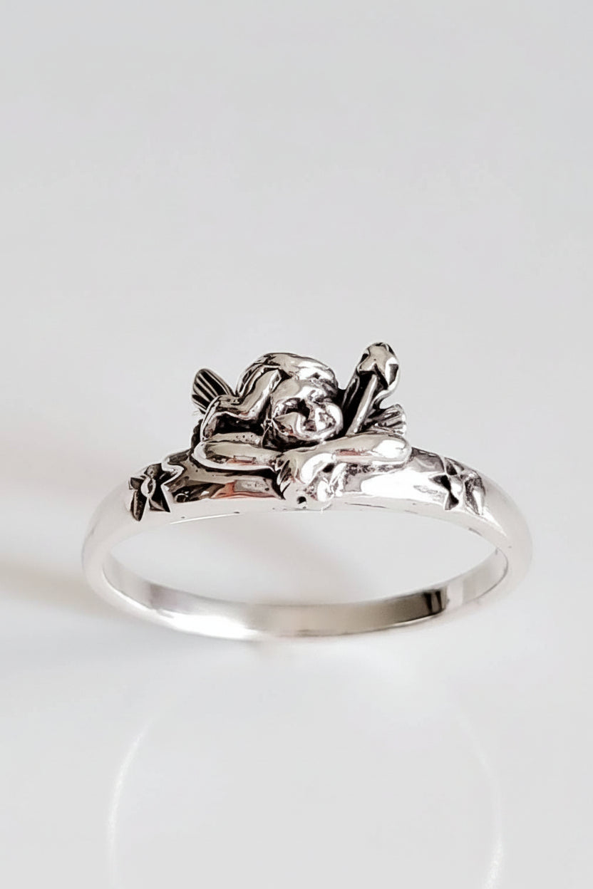 Sterling Silver Spiritual Angel Ring