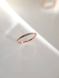 Sterling Silver Rose Gold Eternity 925 Ring - view 7