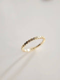 Sterling Silver Dainty Eternity Gold Plated Ring - view 6